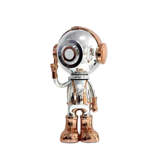 Торшер хром, красное золото Cosmonaut, 78*61*160 см, LED, 5 Вт, смола, стекловолокно
