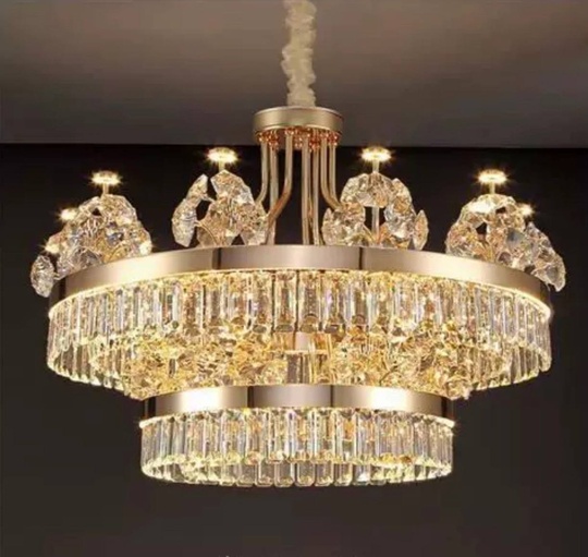 Подвесной светильник SULEYMAN 100*57, золотой, кристалл, металл,  LED.