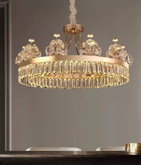 Подвесной светильник OSMAN 60*35, золотой, кристалл, металл,  LED.
