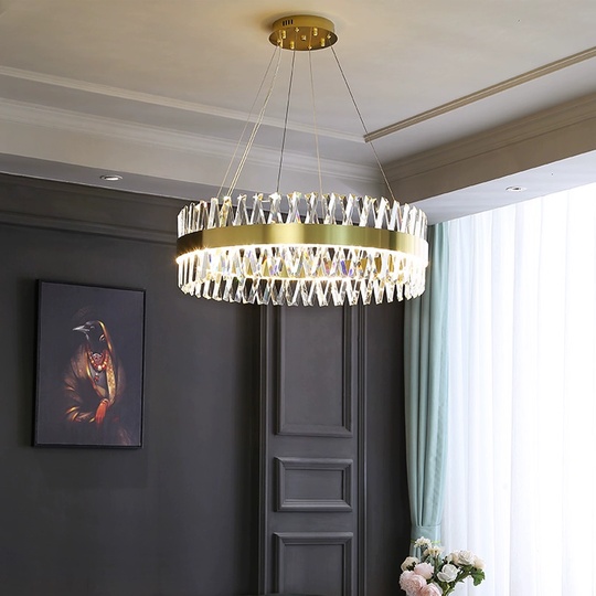 Люстра подвесная, медный, стекло, ROYAL 100*25, металл, LED.