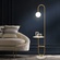 Торшер белый золото Eluvian, 33*153 см, LED, G9, мрамор, 14 Вт