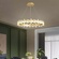 Люстра подвесная, золото, хрусталь, AXTON 80*120, металл, LED