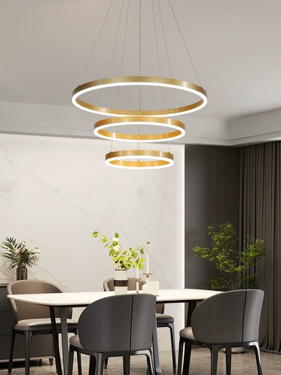 Люстра подвесная, медь, ПММА, HEZEL 40*60*80 металл, LED.