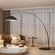Торшер черный Aelizor, 160*45*208 см, LED, Е27, металл, 10 Вт