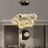 Люстра подвесная, золотой, хрусталь, AYSOY 40*60*80, металл, LED.