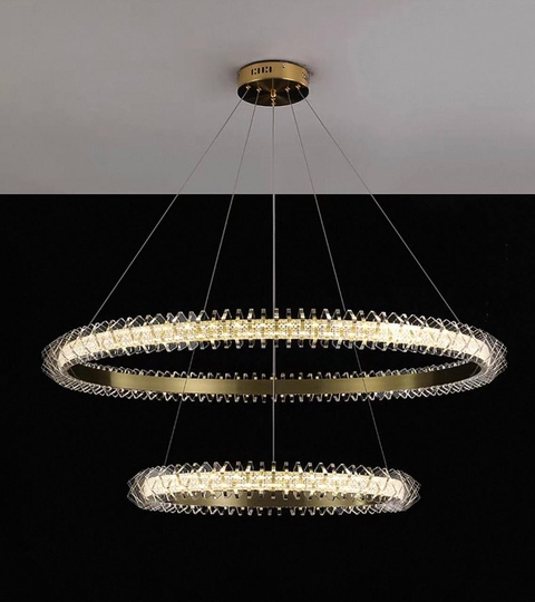 Люстра подвесная, медь, ПММА, ALI 60*80, металл, LED