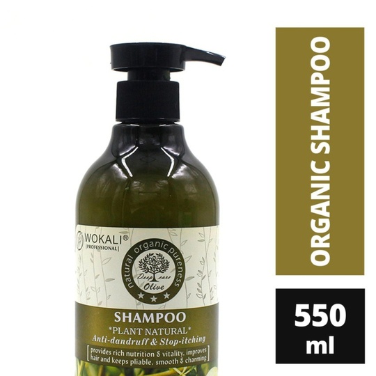 Шампунь для волос против перхоти Wokali Olive Anti-dandruff & Stop-itching 550 мл