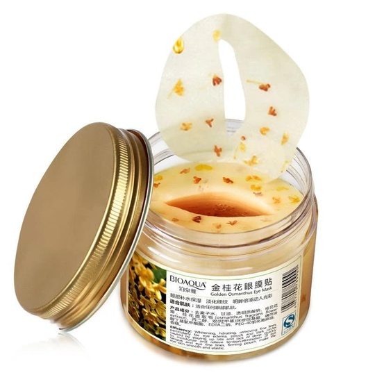 Патчи для кожи вокруг глаз Bioaqua Golden Osmanthus Eye Mask с золотым османтусом