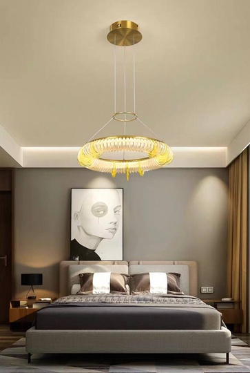 Люстра медная Elyvrin, металл, 105*12 см, светодиодная, LED