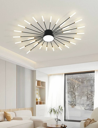 Люстра черная Aviorda, металл, 105*7 см, светодиодная, LED