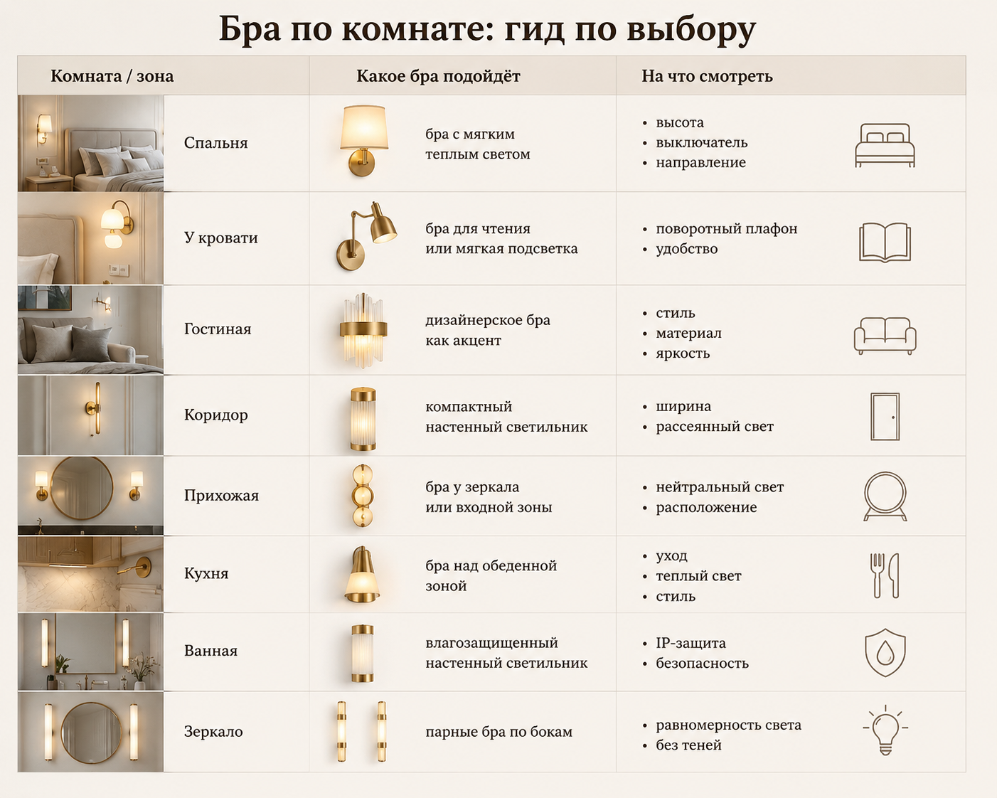 Как выбрать бра и настенные светильники: для спальни, гостиной, коридора и интерьера