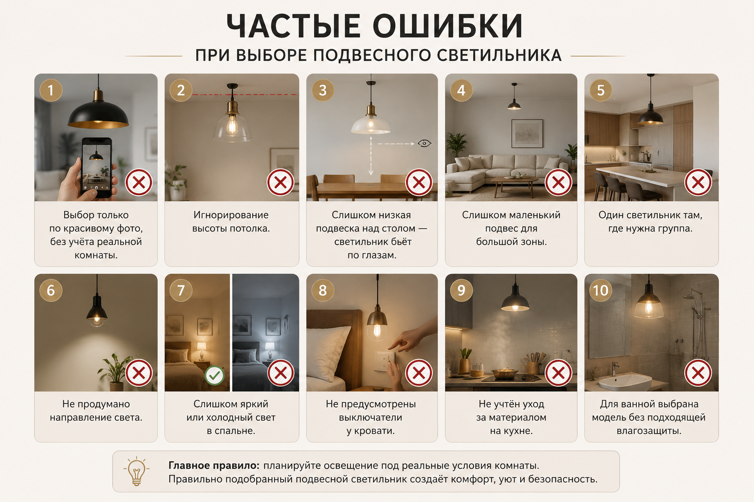 Как выбрать подвесные светильники: кухня, обеденный стол, спальня и интерьер