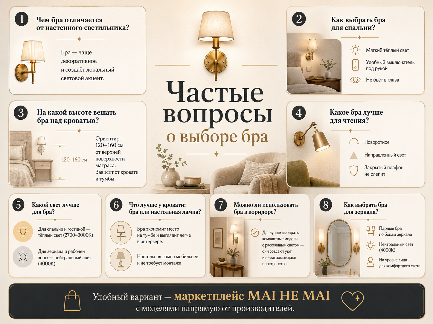 Как выбрать бра и настенные светильники: для спальни, гостиной, коридора и интерьера