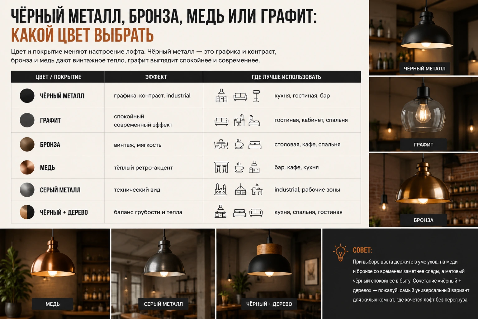 Как выбрать подвесной светильник лофт: кухня, гостиная, спальня и современный интерьер