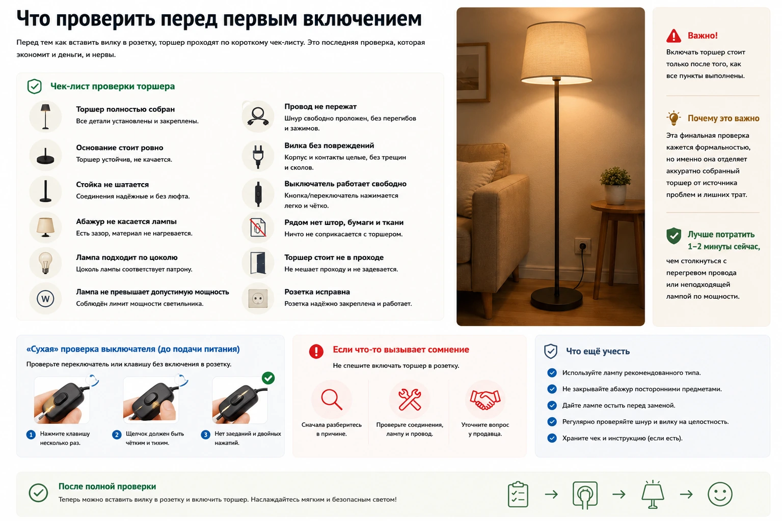 Как правильно собрать торшер: пошаговая инструкция, безопасность и ошибки сборки