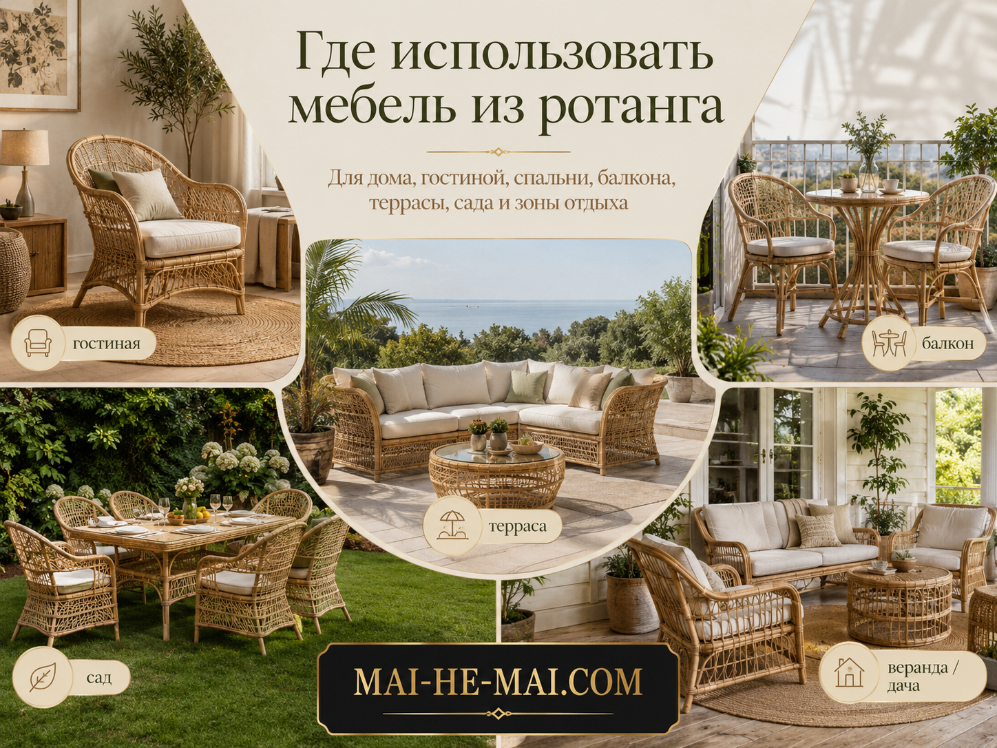 Как выбрать мебель из ротанга