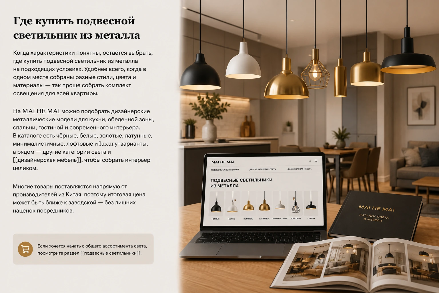Как выбрать подвесной светильник из металла: кухня, гостиная, спальня и современный интерьер