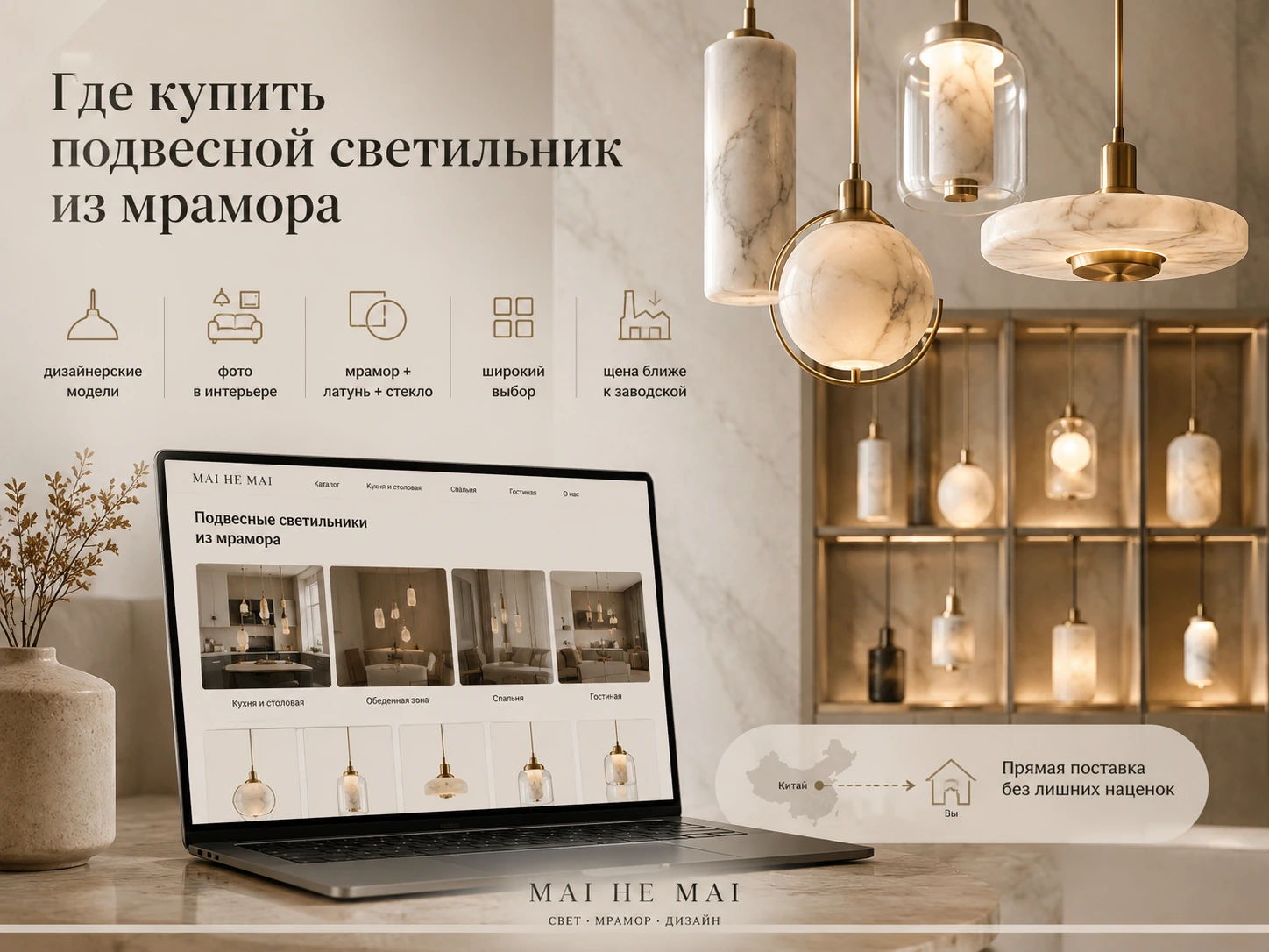Как выбрать подвесной светильник из мрамора: кухня, спальня, гостиная и столовая зона