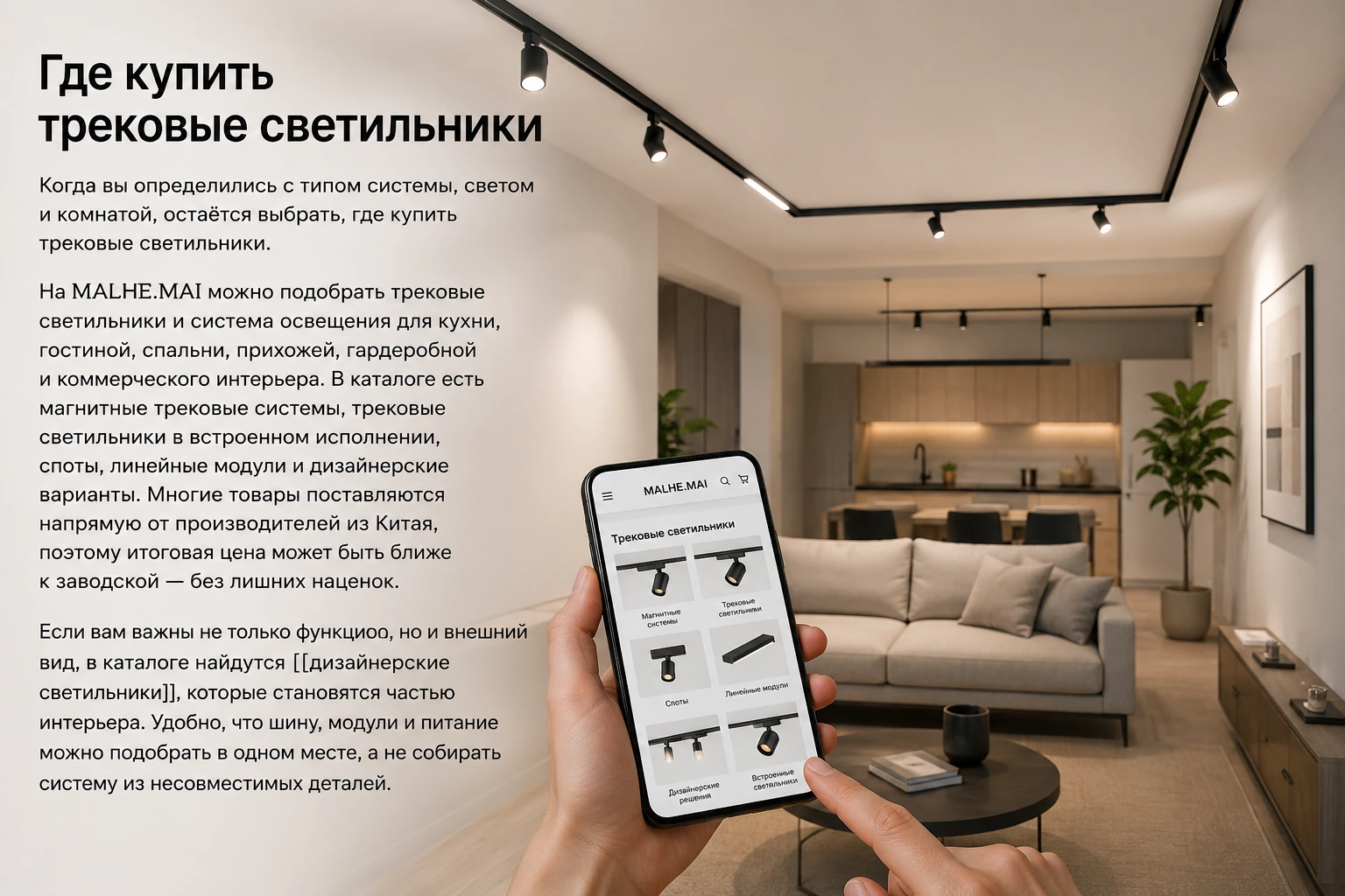 Как выбрать трековые светильники для квартиры