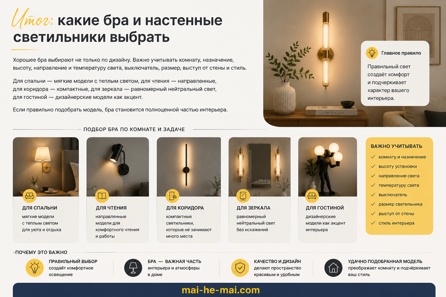Как выбрать бра и настенные светильники: для спальни, гостиной, коридора и интерьера