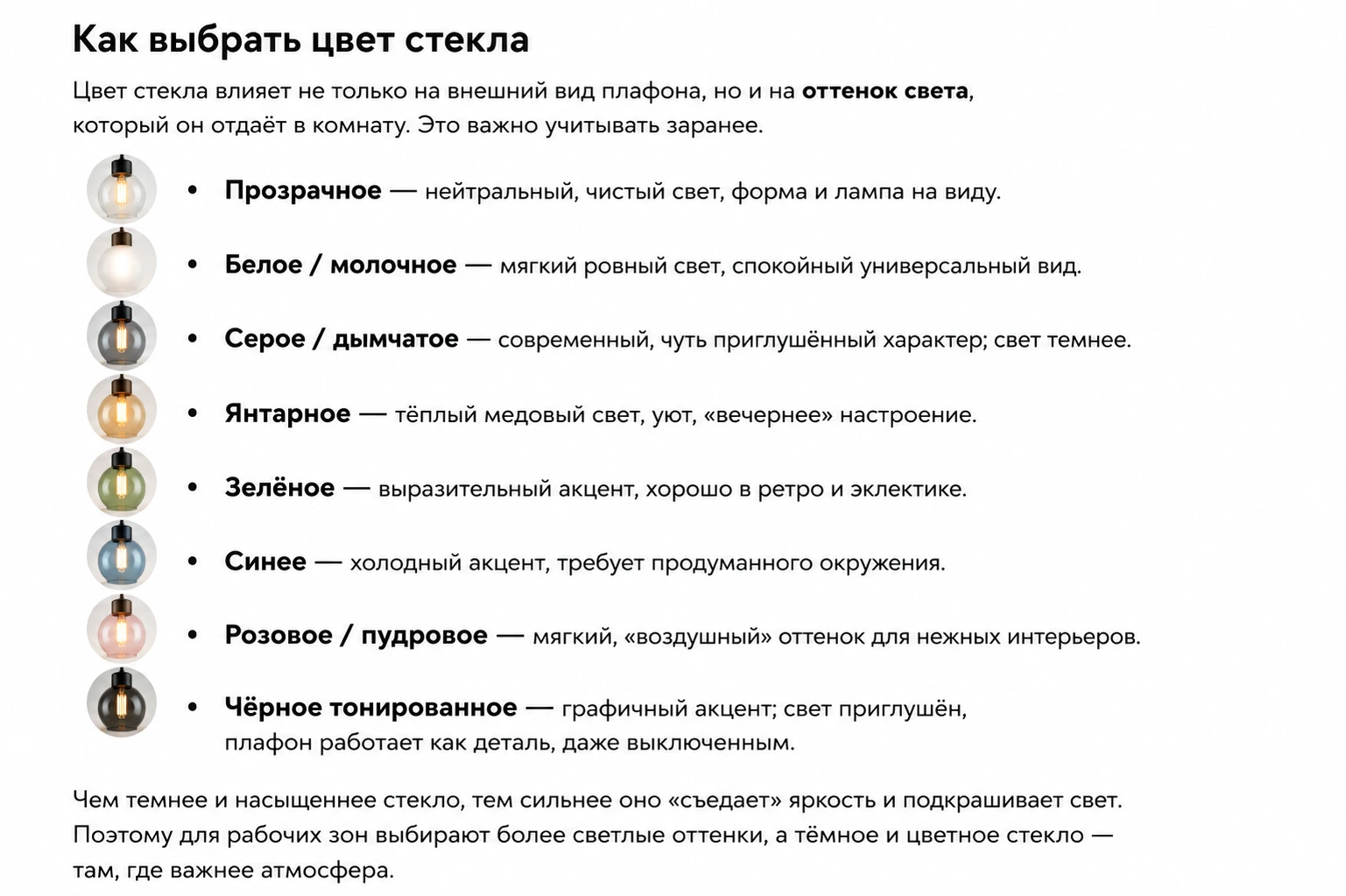 Подвесные светильники из стекла: как выбрать для кухни, гостиной и современного интерьера