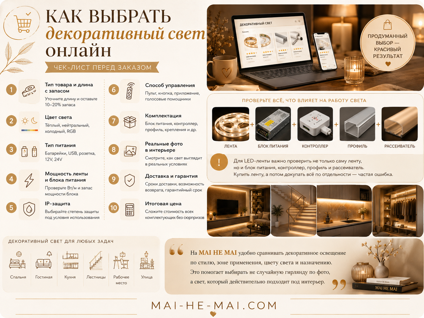 Гирлянды и светодиодные ленты: как выбрать декоративное освещение для дома и улицы