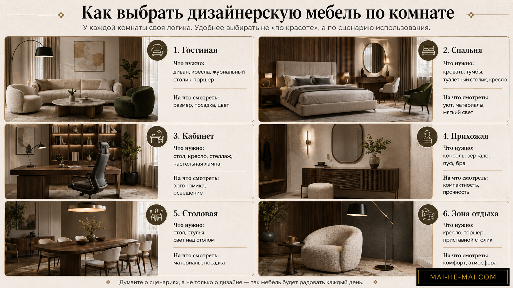 Как выбрать дизайнерскую мебель для дома: гостиная, спальня, стиль и цена