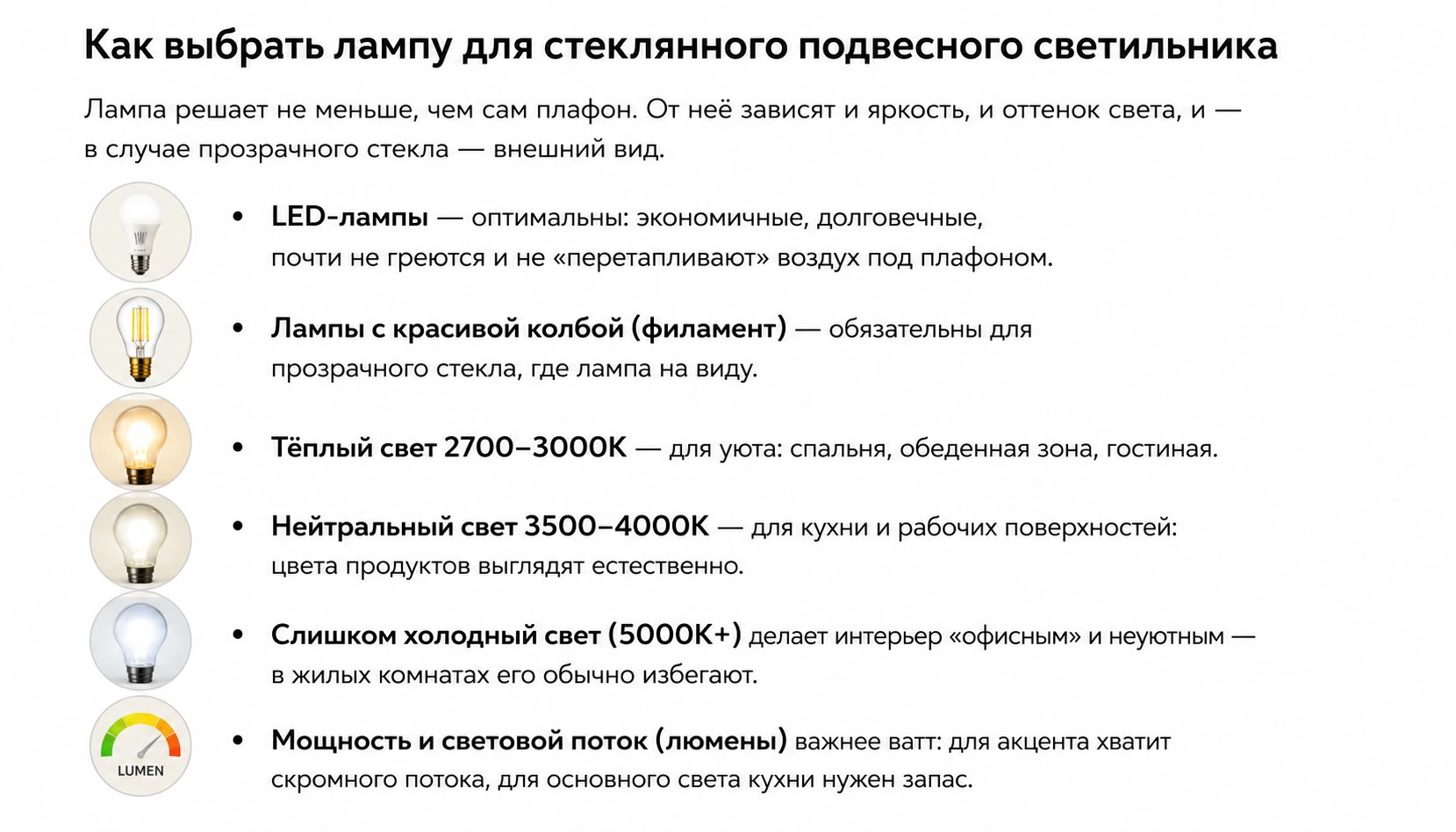 Подвесные светильники из стекла: как выбрать для кухни, гостиной и современного интерьера
