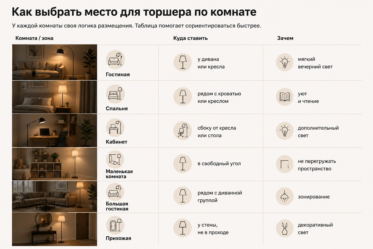 Куда поставить торшер: у дивана, кресла, кровати и в углу комнаты