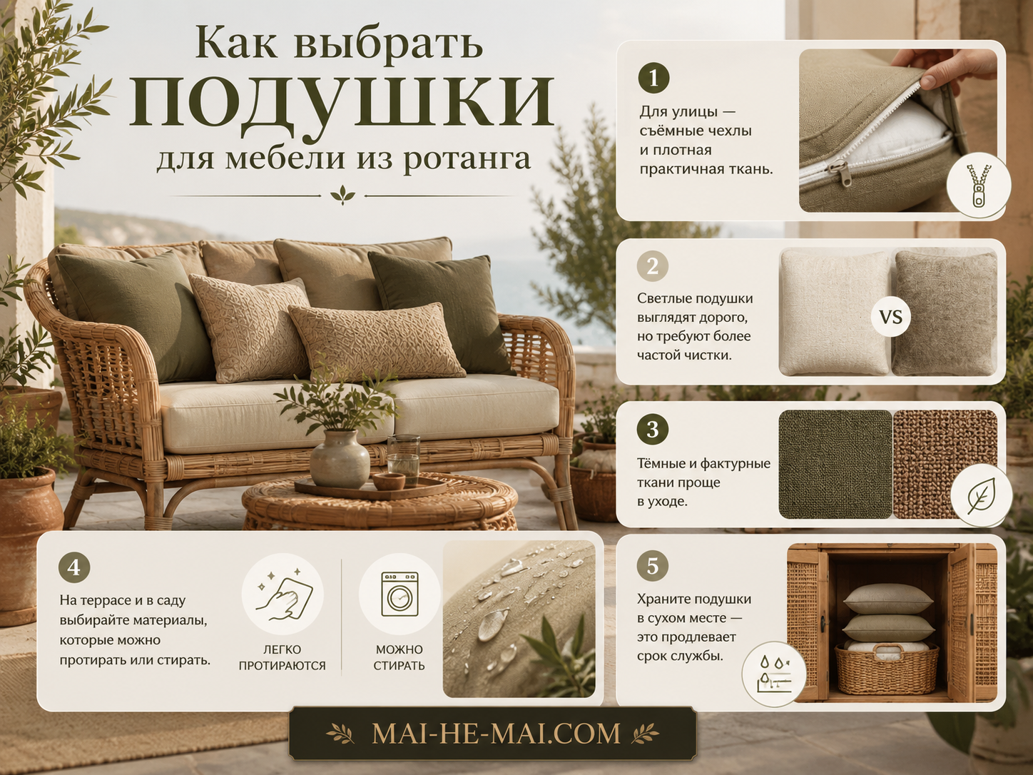 Как выбрать мебель из ротанга