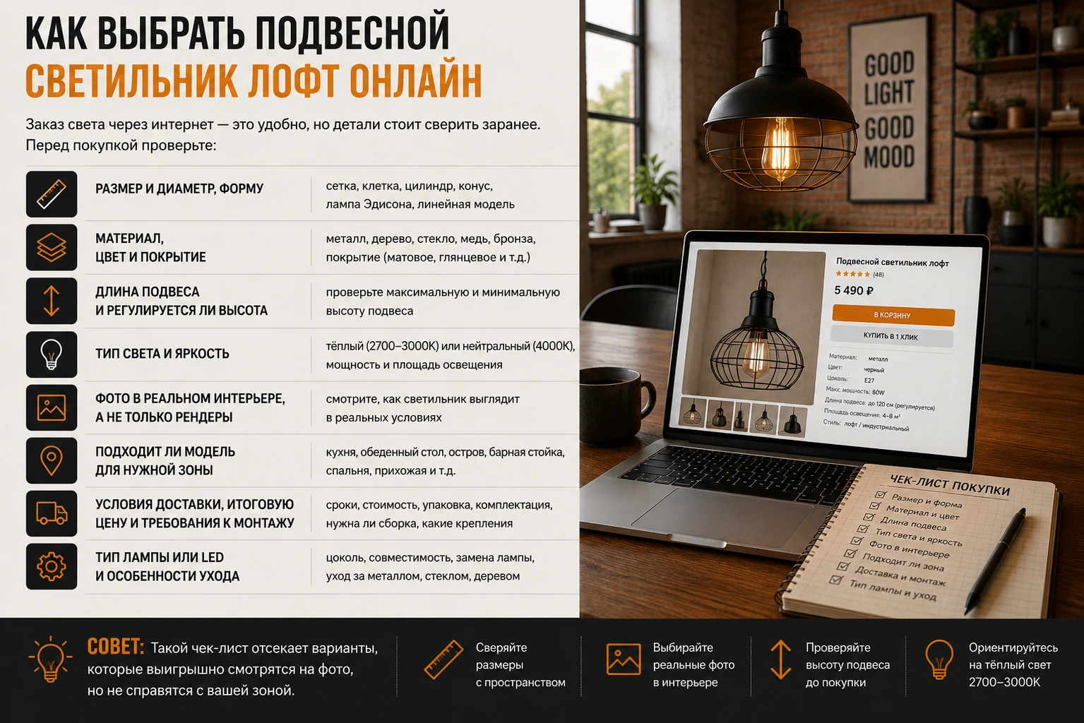 Как выбрать подвесной светильник лофт: кухня, гостиная, спальня и современный интерьер