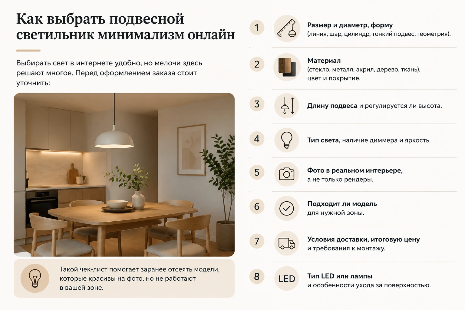 Как выбрать подвесной светильник минимализм: кухня, гостиная, спальня и современный интерьер