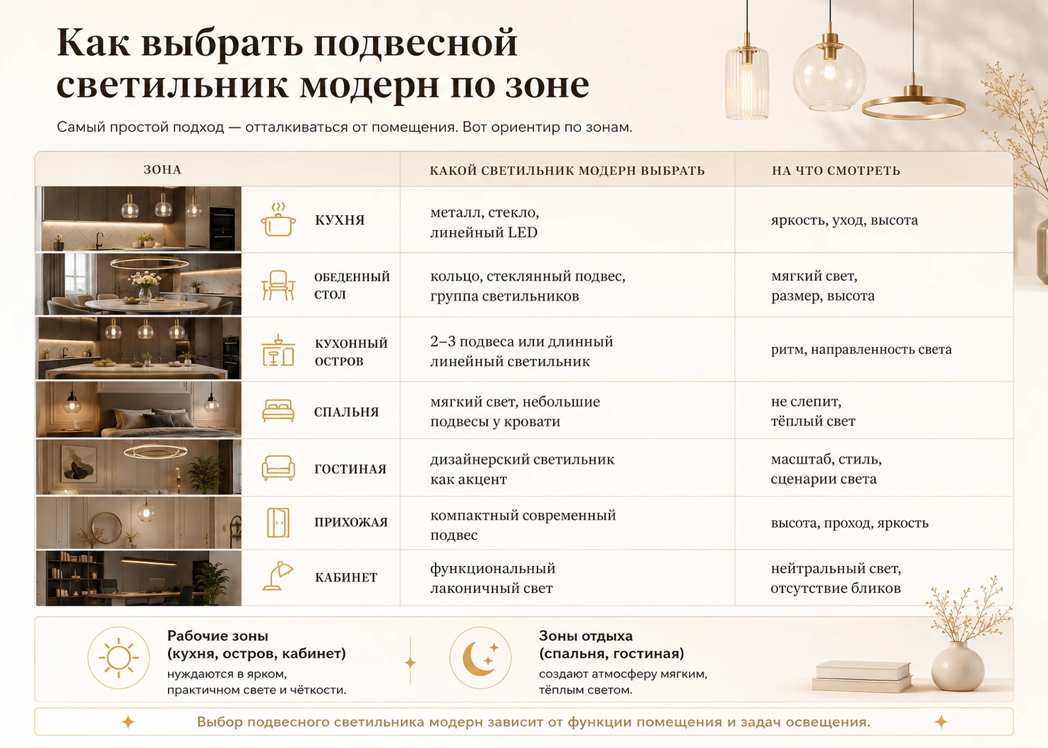 Как выбрать подвесной светильник модерн: кухня, гостиная, спальня и современный интерьер