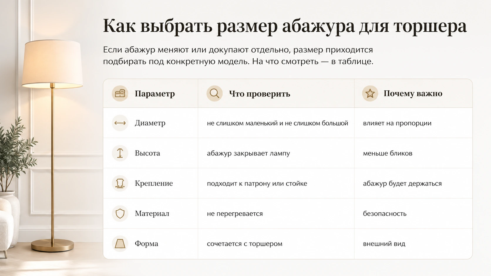 Как собрать абажур торшера: инструкция, крепление и частые ошибки