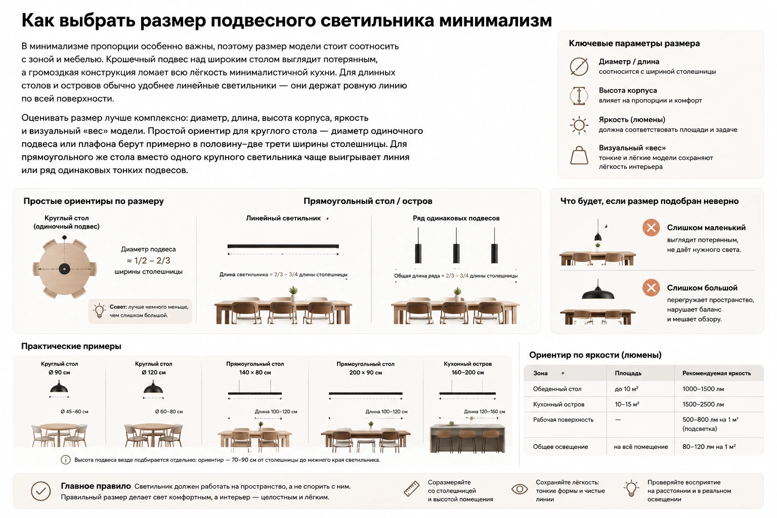 Как выбрать подвесной светильник минимализм: кухня, гостиная, спальня и современный интерьер