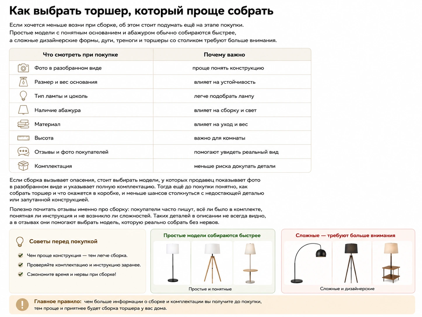 Как правильно собрать торшер: пошаговая инструкция, безопасность и ошибки сборки