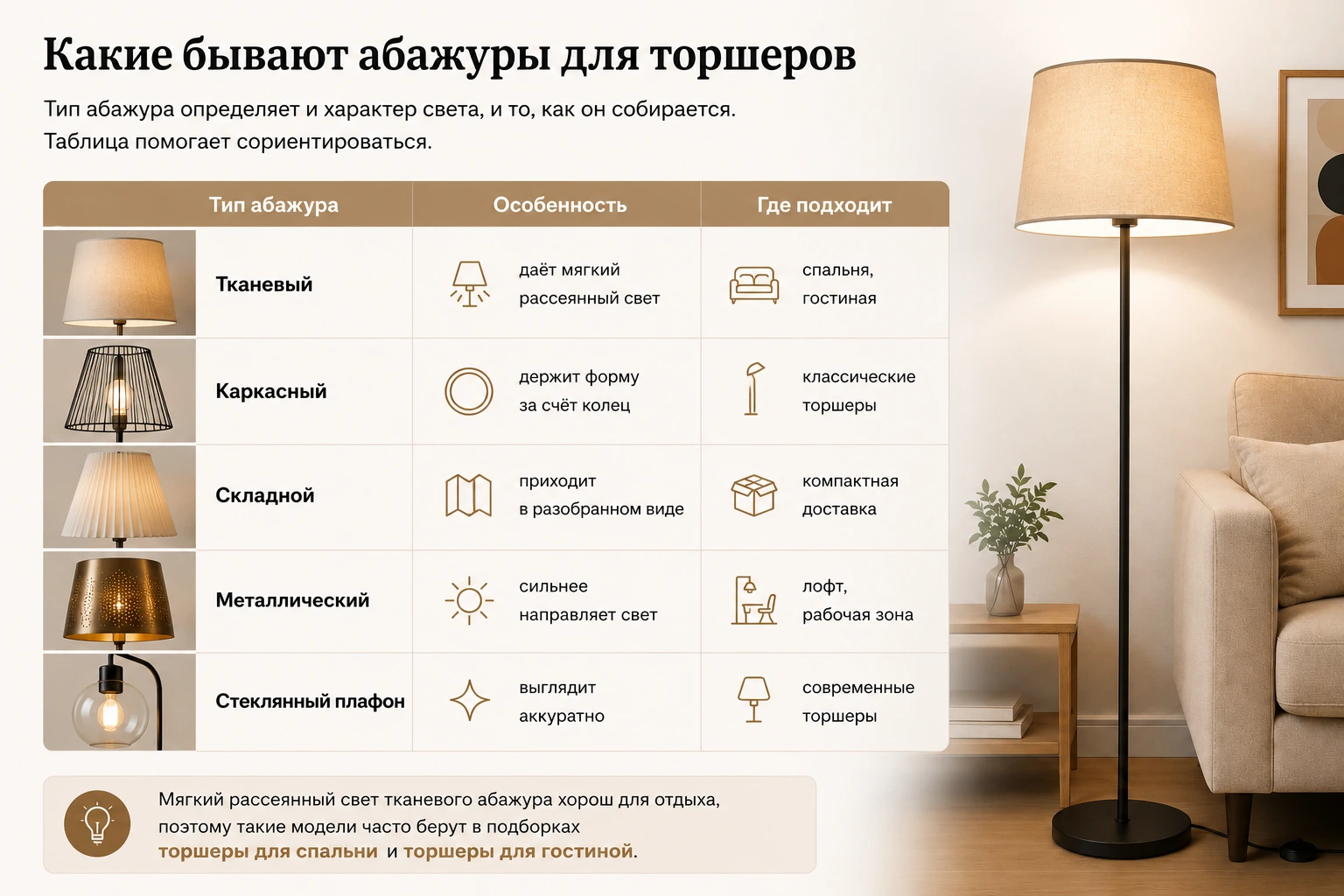 Как собрать абажур торшера: инструкция, крепление и частые ошибки