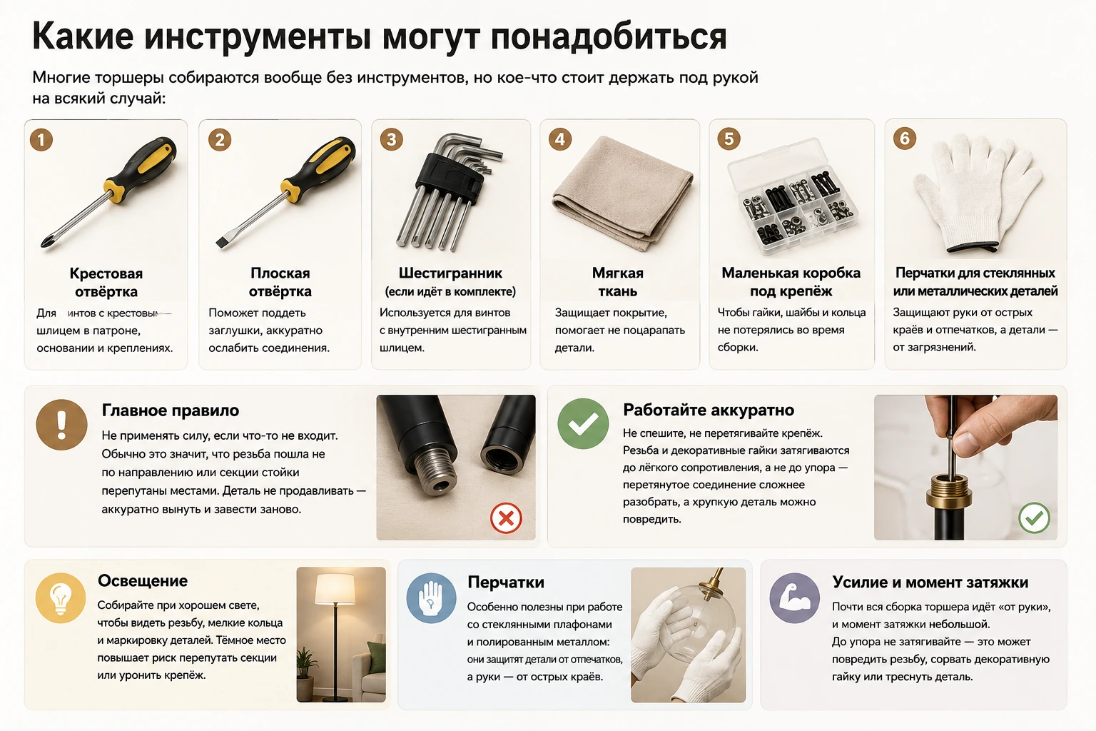 Как правильно собрать торшер: пошаговая инструкция, безопасность и ошибки сборки