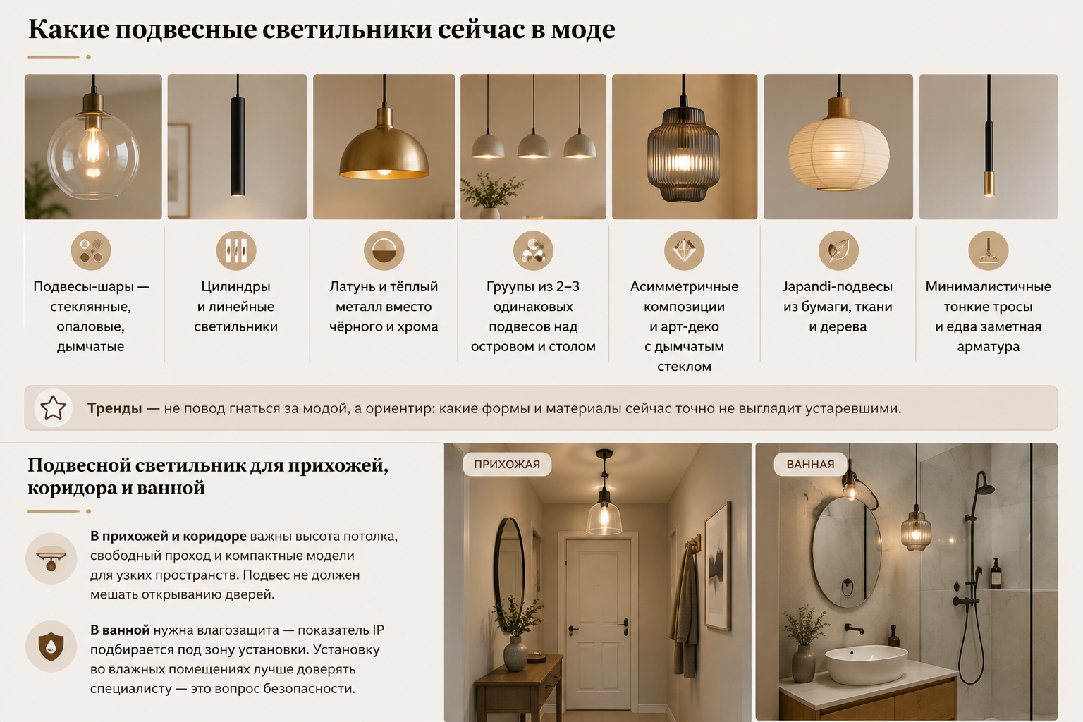 Как выбрать подвесные светильники: кухня, обеденный стол, спальня и интерьер