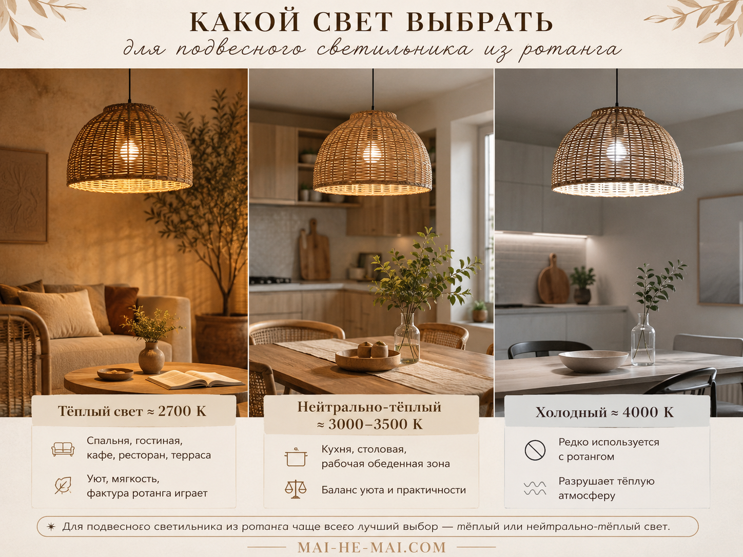 Подвесные светильники из ротанга: как выбрать красивый и практичный свет для интерьера