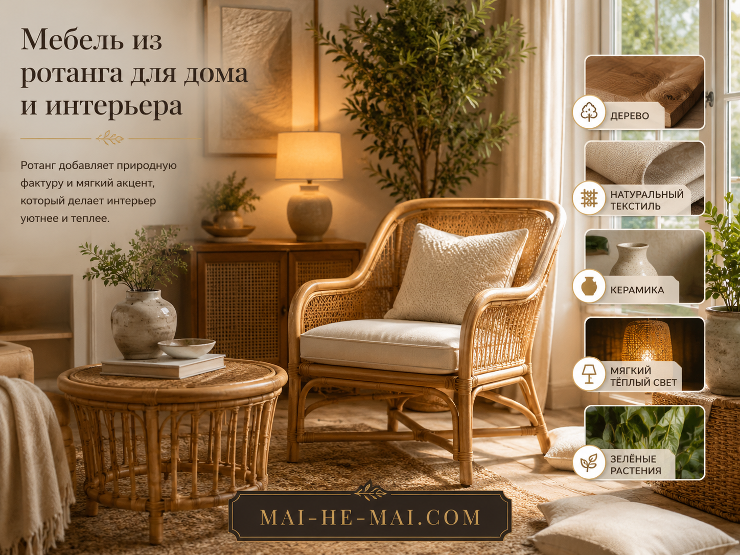 Как выбрать мебель из ротанга