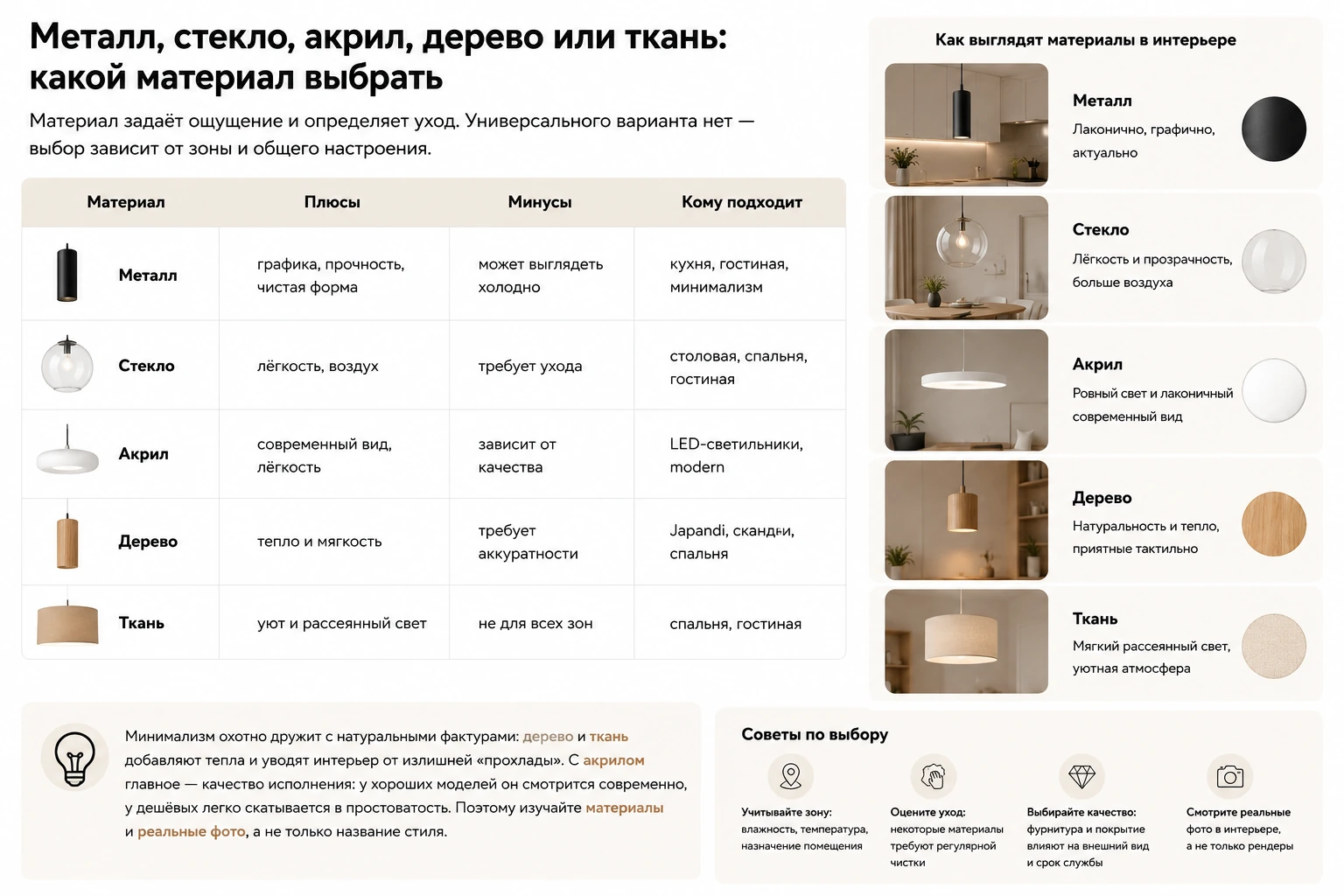 Как выбрать подвесной светильник минимализм: кухня, гостиная, спальня и современный интерьер