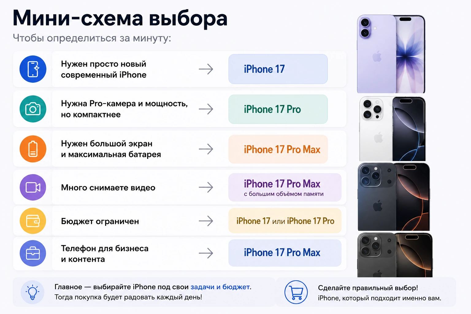iPhone 17, 17 Pro или 17 Pro Max: что выбрать и стоит ли переплачивать