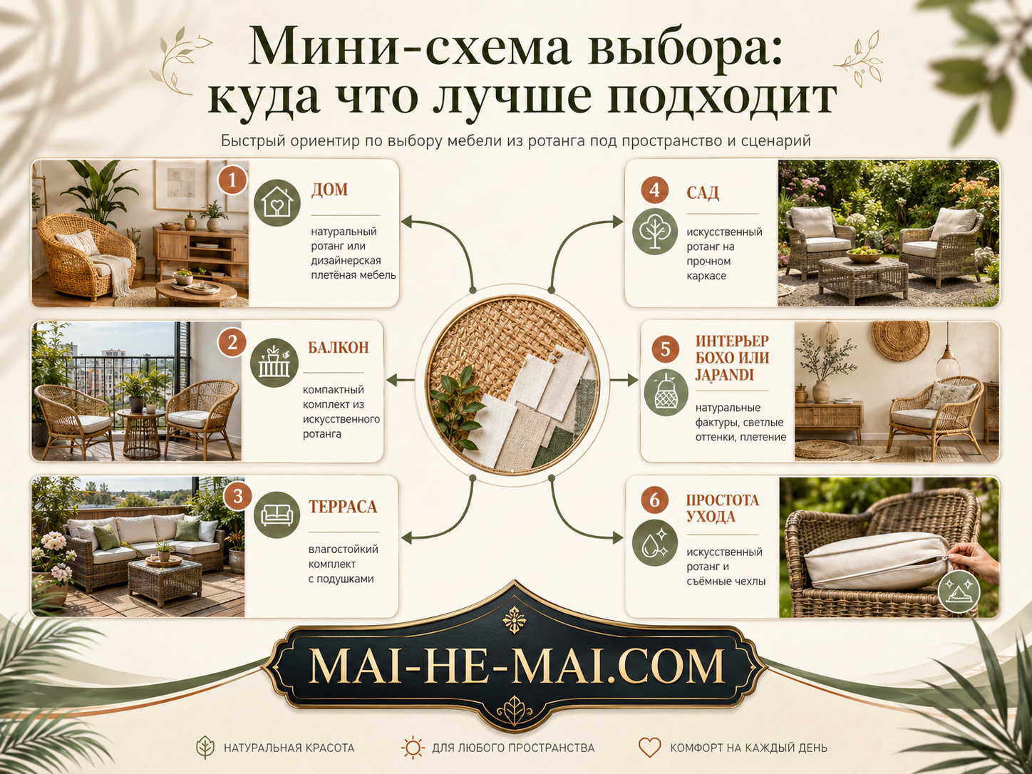 Как выбрать мебель из ротанга