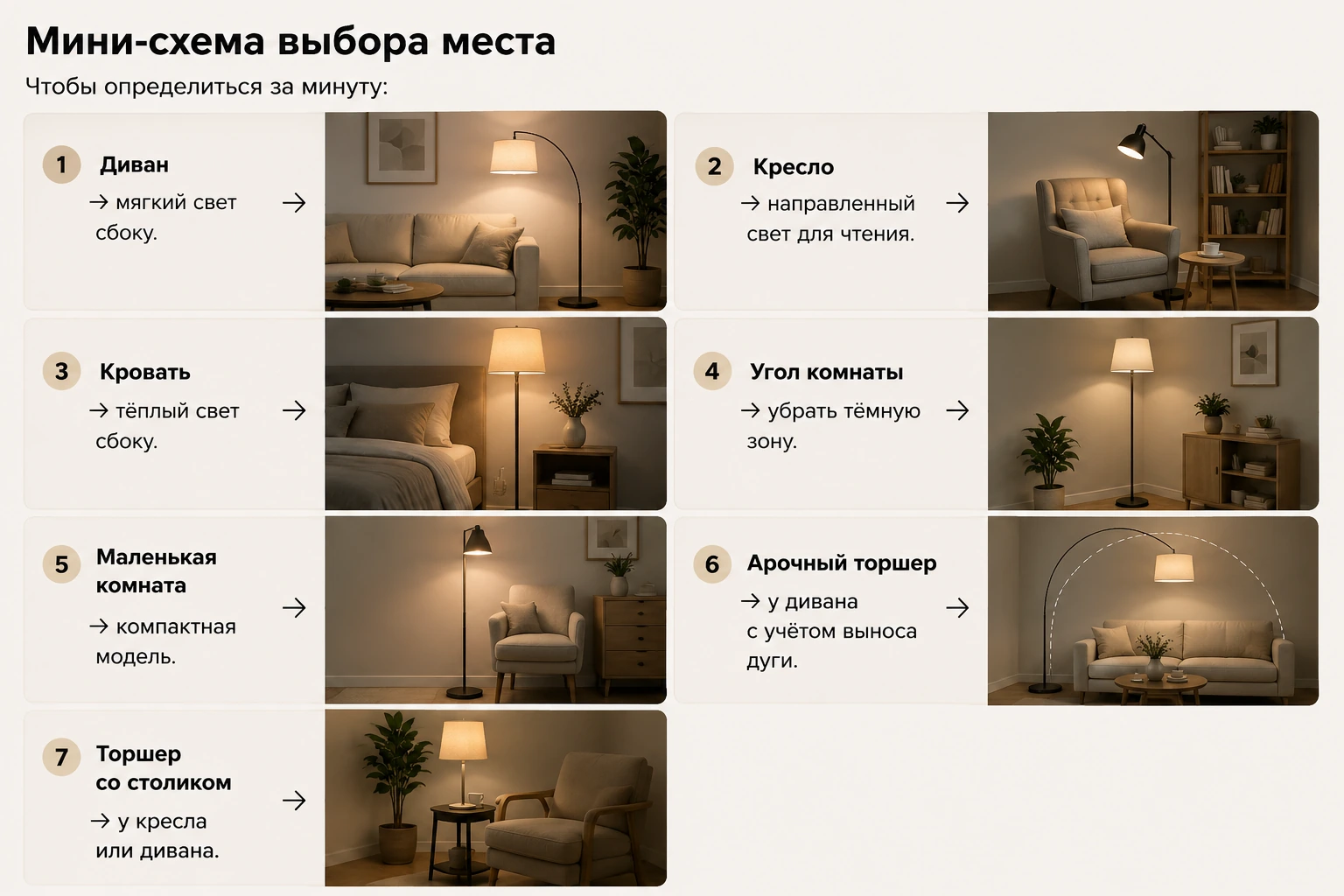 Куда поставить торшер: у дивана, кресла, кровати и в углу комнаты