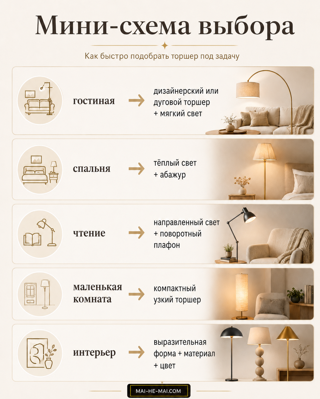 Как выбрать торшер: для гостиной, спальни, чтения и интерьера
