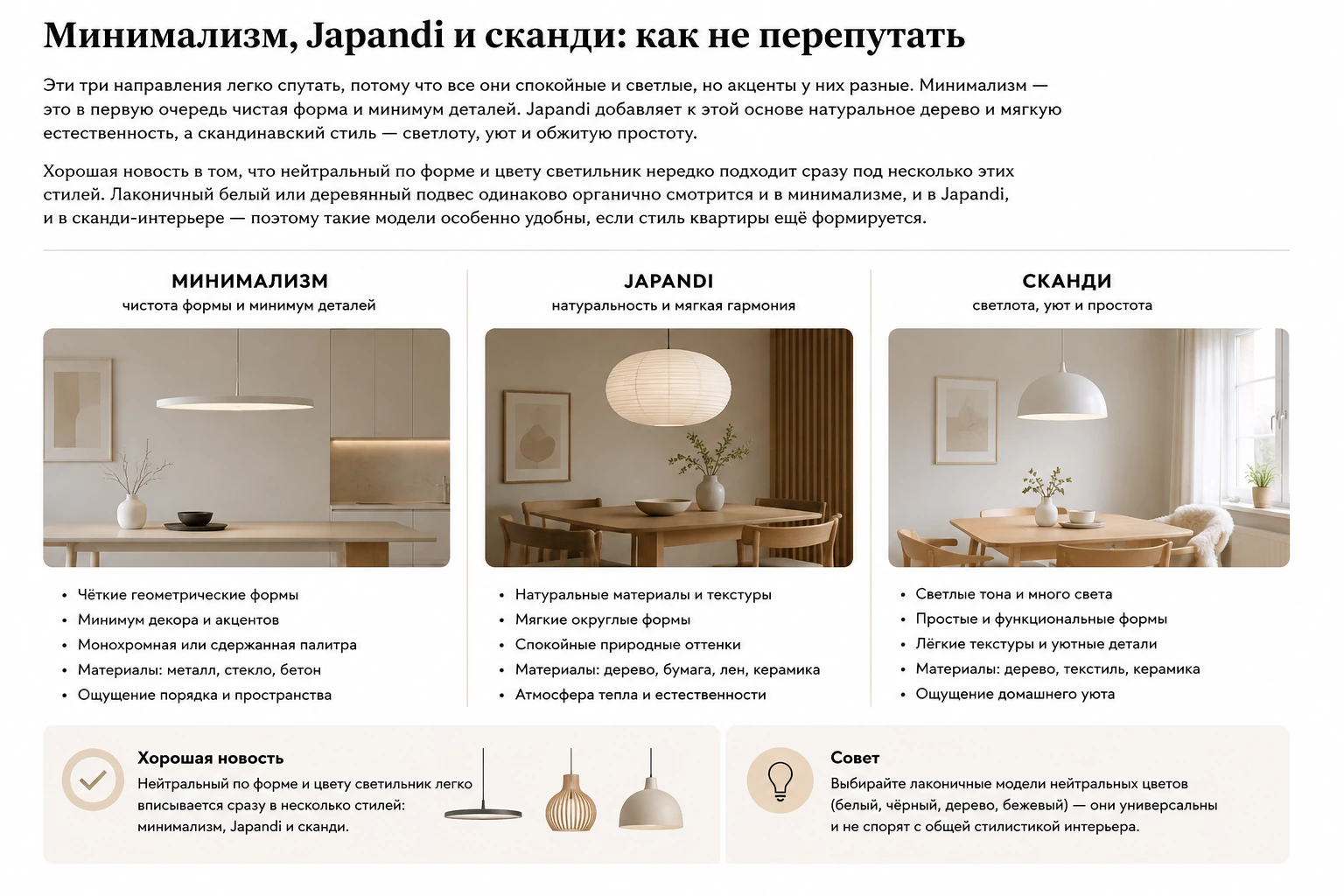 Как выбрать подвесной светильник минимализм: кухня, гостиная, спальня и современный интерьер