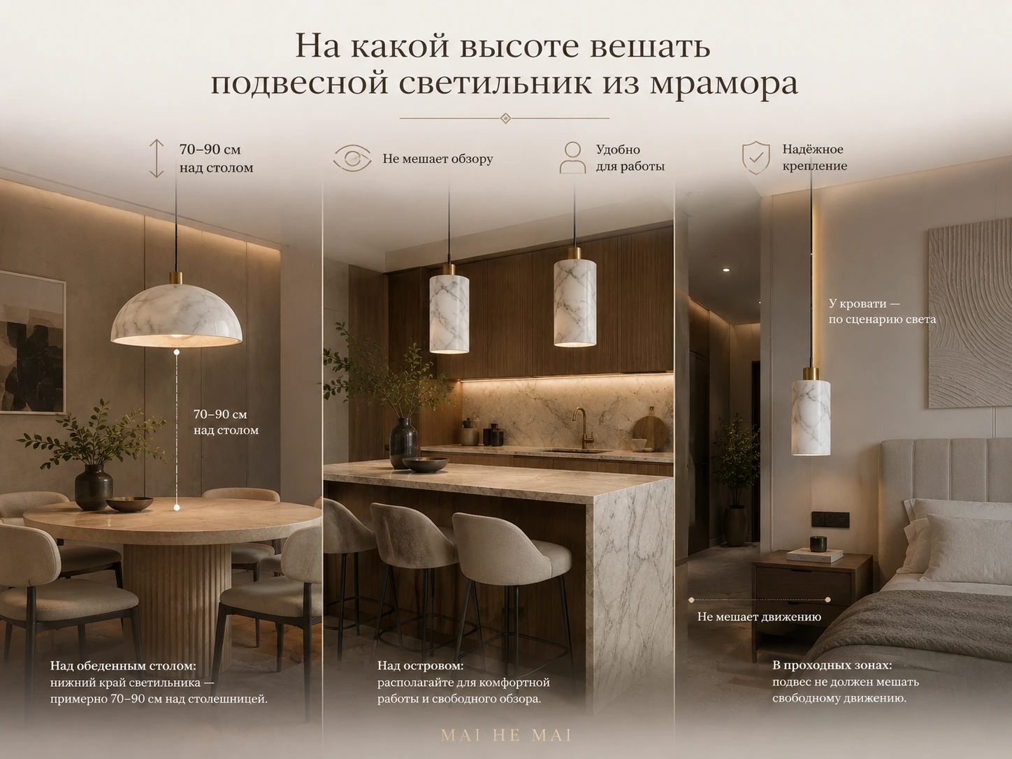 Как выбрать подвесной светильник из мрамора: кухня, спальня, гостиная и столовая зона