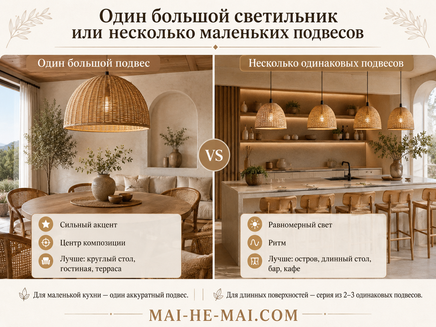 Подвесные светильники из ротанга: как выбрать красивый и практичный свет для интерьера