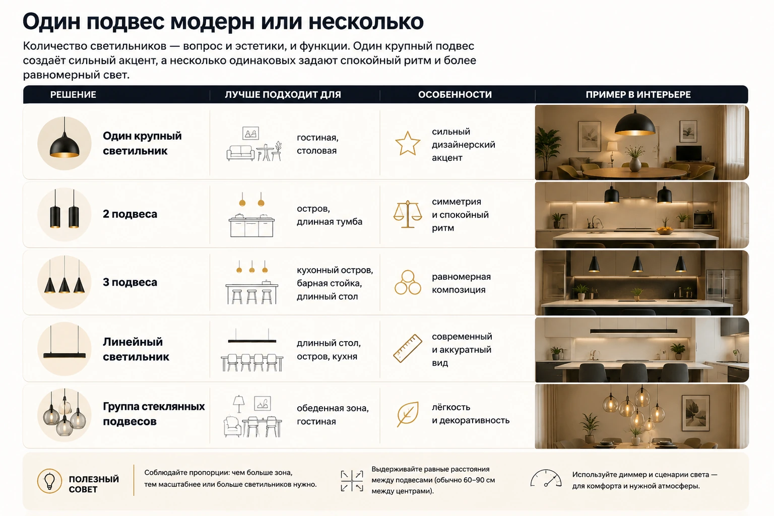 Как выбрать подвесной светильник модерн: кухня, гостиная, спальня и современный интерьер